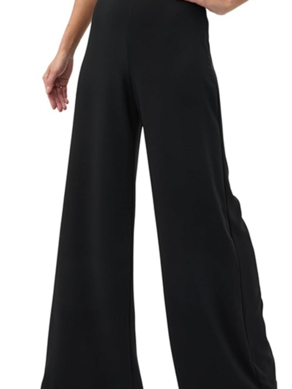 Trina Turk Black Size 14 wide leg - Long Weekend Pant - 100% polyester.